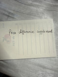 Price difference supplement
